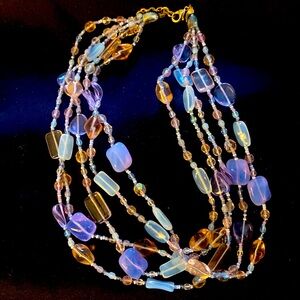 Joan Rivers 5 strand Czech Republic Glass Necklace